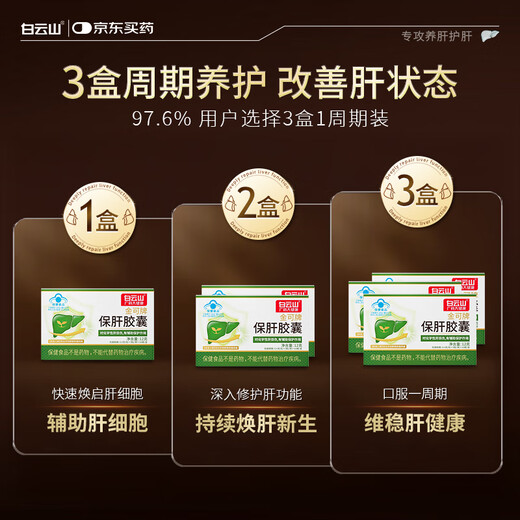 
Baiyunshan Baogan Capsule Immune Injury to Healing Fatty Liver Cholesterol Transaminase Drinking High-Water Alcohol Yangliu Buliu Liver Capsule 2 Boxes [Initial Effect]