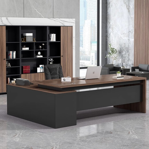 Rongjiang boss desk simple modern president desk office executive desk manager supervisor desk 160*80 including side cabinets