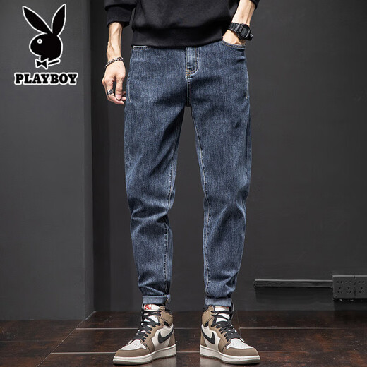 Playboy Jeans pour les pantalons masculins minces d'été américains pour hommes pantalons décontractés en ligne droite lâche pour le 6621 noir [Summer Thin] 33 (2 pieds 6) recommandés 140-150 Jin [Jin est égal à 0,5 kg]