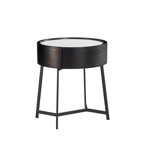 Pupan Mizeo Minimalista Mala de cama de color ahumado Smoky