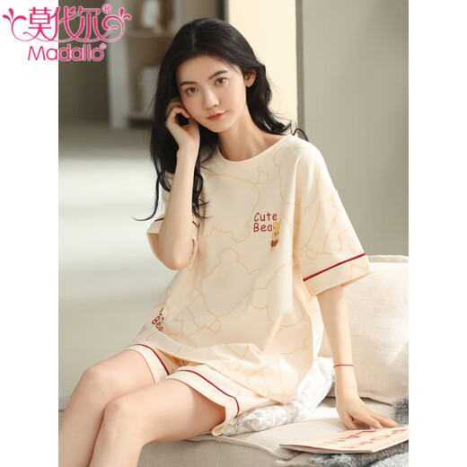 Modal 2025 Nuevo pijama para pantalones cortos de verano para mujeres Sorths Style Style Styling 'Simple Ropa de ropa para el hogar ZH-9857# Shorts M (80-100Jin [Jin equivale a 0.5 kg])