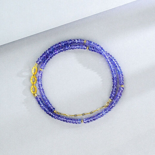 Fat Donglai quality tanzanite necklace 40+5 high-looking ethnic style white beaded necklace 2025 new style gift necklace for girls