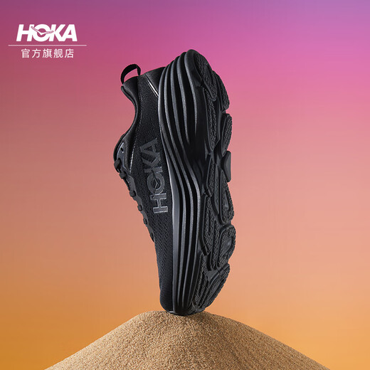 HOKA男款夏季邦代 8公路跑步鞋BONDI 8轻盈舒适缓震透气 黑色 / 黑色(建议拍大半码) 41
