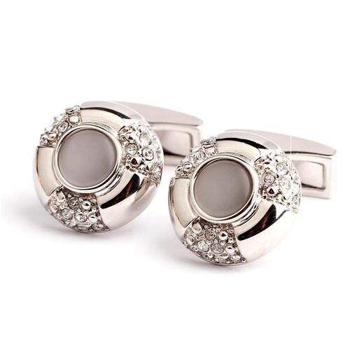 Nosskiss Französisch Hemd Manschettenknöpfe Männer schwarze Katzenaugen Auge Plattierung Gold Strass für Geschäfte Cufflinks Custom Birthday Geschenkgeschenke Katze Eye Eye Plating Roségold Geschenkbox