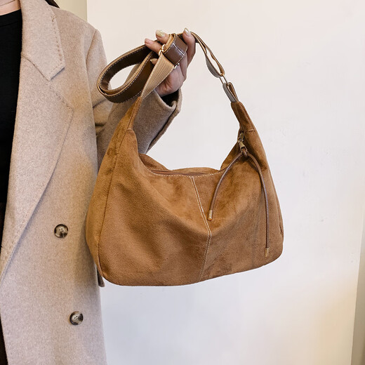 2025 Frühlings- und Sommer -Leinwand modische kleine Taschen Einfacher Retro -Wald großer Kapazität kleiner Beutel Einfacher kleiner Beutel braun