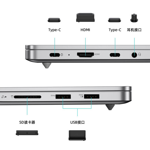 Liantuo Laptop Dust Plug USB Interface Dust Cover Apple Lenovo Dell Huawei Asus Universal Protective Cover Laptop Universal Dust Plug Transparent 32 PCs