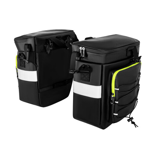 Bicycle pack bags with extra large capacity station wagon waterproof shelf bag long-distance riding three-in-one camel bag YA675 black three-in-one [three sets]