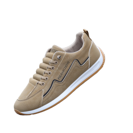 Paul Camel Chaussures pour hommes printemps et été 2025 Nouveaux chaussures de panneau de cuir respirant et anti-odor Chaussures en cuir Forrest Gump Running Sports Chaussures tendance aw9902 Modèle de tissu bleu 38 taille unique petite taille petite