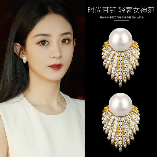 QPQK natural freshwater 100% pearl earrings 2025 new style earrings sterling silver light luxury high-end pierced earrings for women silver freshwater pearl earrings high-end gift box