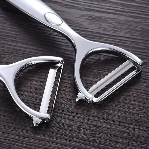 
Sauce German stainless steel paring knife potato peeling artifact apple melon padding kitchen fruit household multi-functional scraper thickened paring knife [flat peeling blade style]