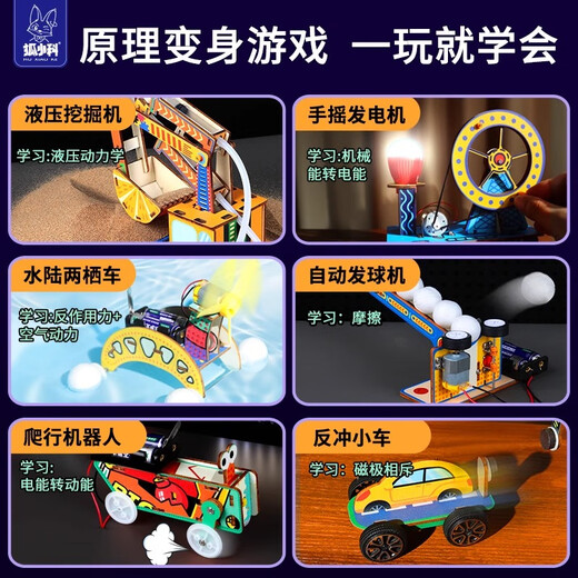 童雀儿童科学实验套装小学生7-10岁益智玩具送男女孩生日礼物实用 小学基础科学实验礼盒【8套】