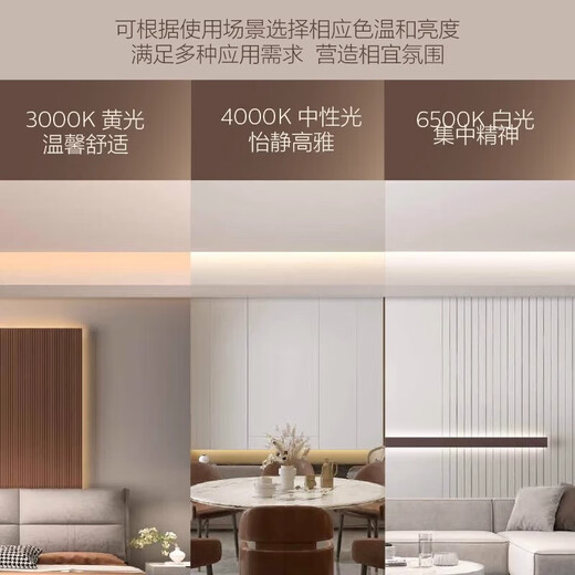 Philips LED low-voltage light strip self-adhesive super bright 24V ceiling living room flexible three-color light strip home background wall linear light 8w 120 beads/m warm white light ten meters package