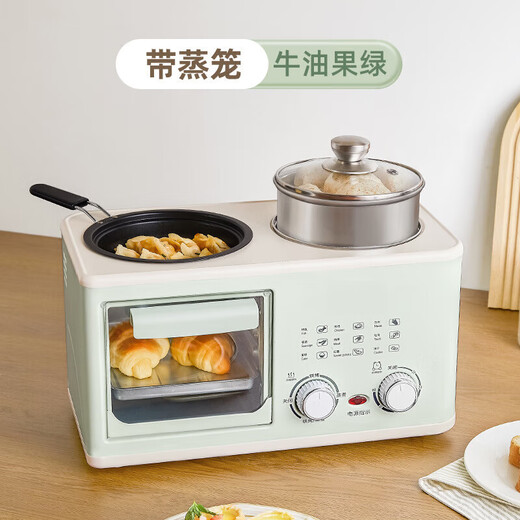 Xiaomi (MI) Youpin ecological chain same model Xiaomi Youpin ecological chain same model ecological chain Mijia same model lazy dormitory four-in-one breakfast machine coffee steaming, roasting and frying all-in-one pot multi-function off-white 18L frying and roasting one (with lid)