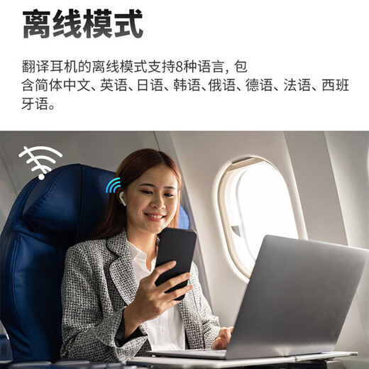 ESSONIO Italian brand, brand subsidy 15%, TOP translation headphones, new in-ear 144-language simultaneous interpretation tool for traveling abroad, gentleman black, basic functions free for life + three-year warranty, free replacement