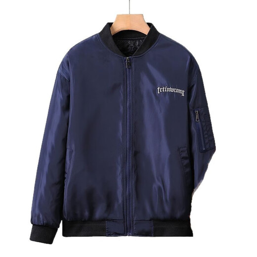 Lee Kids American Retro brodered pilot veste veste hommes et femmes automne et style hivernal articulations TRENDY BRAND STREET BASEBLABLE CASSORATION 6623 * Black Glorious [Collier de baseball] printemps et double couche d'automne M 70-90Jin [Jin est égal à 0,5 kg]