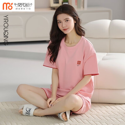 
Modali tender solid color cotton pajamas for women in summer solid color cotton shorts shorts summer new young ladies home clothing set Yi short sleeve suit: YZT9856 M Recommended 70-95 Jin [Jin equals 0.5 kg] wear