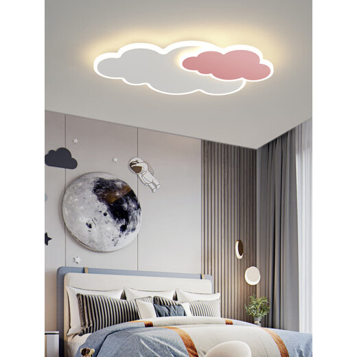 Duo duo shanyun duo lampe de chambre à coucher lampe de plafond ed moderne moderne chaud romantique créatif garçon et fille de chambre lampe pour enfants lampe 6296 modèle 65cm [spectre] wuji