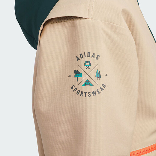 Adidas Children's Clothing 25 Autumn Boys' Woven Jacket Sun Protection UPF50+ Water Repellent Breathable Children's Hooded Jacket Thin KC5327