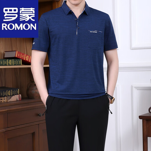 Lomon Daddy Summer Herren-Kurzarm T-Shirt 2025 Neue Mitte- und ältere Sportbekleidung Set Herren Summer Vaters Day Kleidung 753 Militärgrün [Single T-Shirt] 2XL [Vorgeschlagen 140-160jin [Jin entspricht etwa 0,5 kg]]