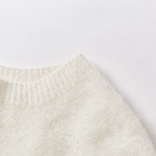 Xiangying Wool + Cashmere White Sweater Women's 2025 Winter New Soft Waxy Pullover Sweater Top White M 160/84A/95-110Jin Jin is equal to 0.5 kg