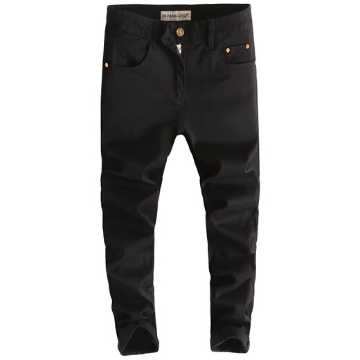 
Chiarmania high-end black jeans men's spring and autumn new slim foot trousers K683 black 28