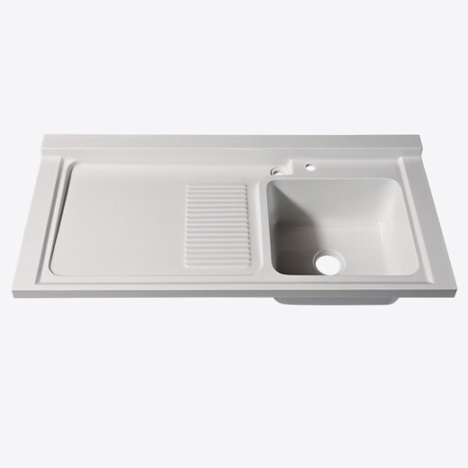 
JOMOO 2025 new balcony quartz stone washing basin drum washing machine cabinet integrated basin laundry sink with washboard 13565 left basin