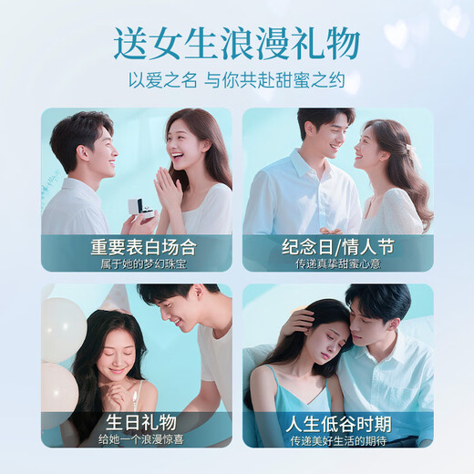 Lao Fengxiang Pure Silver Necklace Women's Four-leaf Clover Pendant Jewelry 2025 New Birthday Anniversary Gift for Girlfriend and Wife Popular Recommended* Necklace Local Warehouse/Nearest Shipment