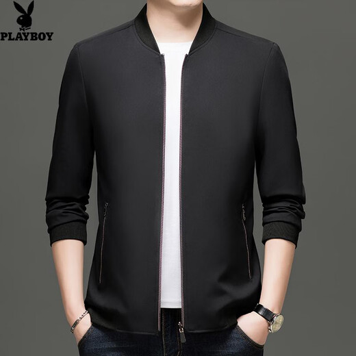 Playboy Playboy Business Casual Ejecutive Jacket Men's Daddy's Daddy's Daddy's Wind Trait Baseball Traje de béisbol para hombres con cuello de béisbol 9207 de dos lados.