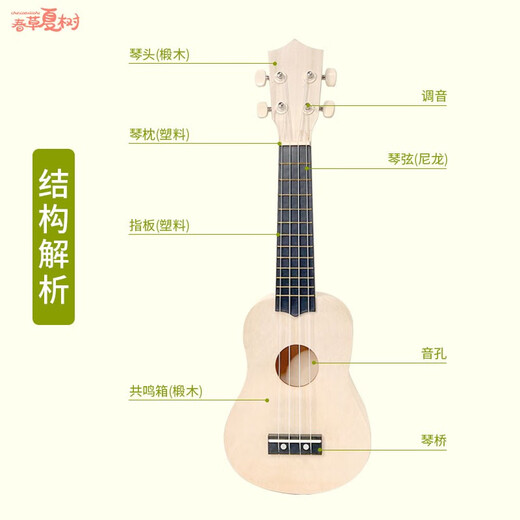 OTHER元旦礼物组装尤克里里diy小吉他手工制作材料包木质彩绘涂鸦活动 中号滑板+12色颜料送画笔调色盘 21英寸