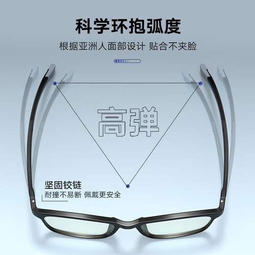Pfarrbrillen Rahmen Männer, modisch, lässig, bequem, Sport, Anti-Blau-Lichtbrillen Brille Trend 15826 Hellschwarzer Rahmen hellgelbe Füße + ungezügelte Anti-Blau-Lichtlinse