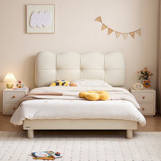 LINSY KIDS Lin's children's bed boys and girls single bed small apartment bedroom princess bed 1.35*2 meters PC368-A