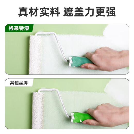 格来特儿童漆内墙乳胶漆净味墙面漆儿童乳胶漆环保抗菌防霉无甲醛可调色 旧瓷黄【1392】 1kg*1件 300g