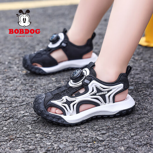 Sandalias de punta de niños Summer 2025 Nuevas zapatillas de playa para niños Medium grandes para niños Sandalias de deportes de SOLP SPORT SOLO TBDK983 NEGRO 32 Longitud de zapatos 20.5cm