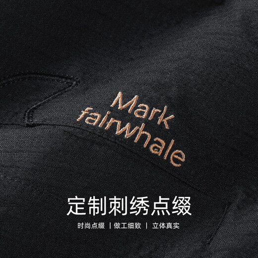 Mark Huafei light luxury texture lapel jacket men's 2025 autumn new black gold embroidered commuter jacket trendy 1527N black 001 M 170