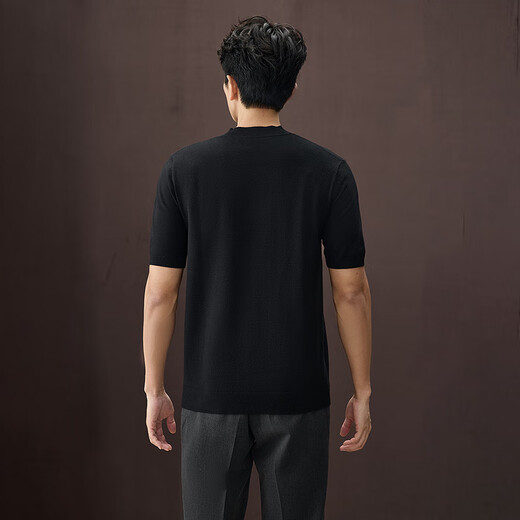 HLA Hailan House short-sleeved sweater men's autumn 2025 light business classic series soft sweater men