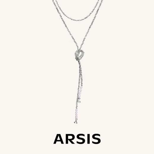Arsis流光波光项链法式精致百搭轻奢设计款中长款毛衣链新款 波光项链(弹簧扣)