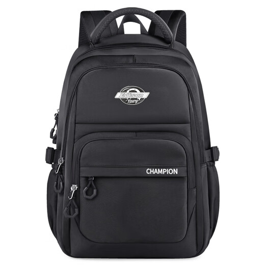 Edison Inventor Junior High School Schoolbag Schoolbag Male High School College Student Backpack Ridge Protection Burden Reduktion und Wasserspritztack 2557-1 Schwarz