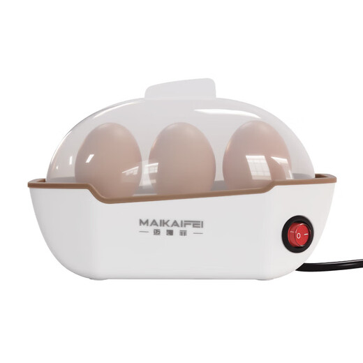Egg cooker, steamer, electric steamer, small stewing and steaming all-in-one small steamer, omelette pot, small steamed egg artifact, household dormitory electric frying pan, small appliance, small electric cooker, double layer, simple white, 6 eggs, free measuring cup