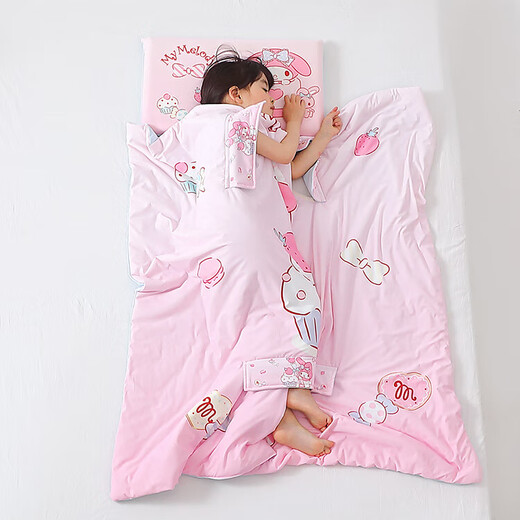Sleeping bag baby thin summer baby children spring and autumn anti-kicking quilt artifact Sanrio four-season universal belly protection type A Melody anti-kicking quilt recommended temperature 20-35 degrees 140*140cm 3-8 years old
