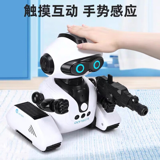 Intelligente Fernbedienungskontrolle Roboter Programmierung Sprachkontrolle Dialog High-Tech Early Education Erlernen 6-jähriger Jungen Kinderspielzeug Sprach intelligenter Roboter Green English Version Offizielle Standardkonfiguration