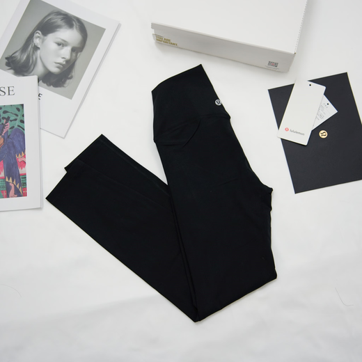 Lululemon nine-point yoga pants Align series Pilates women's high-waist fitness running sports outer trousers black M (6) 100-115Jin Jin equals 0.5 kg