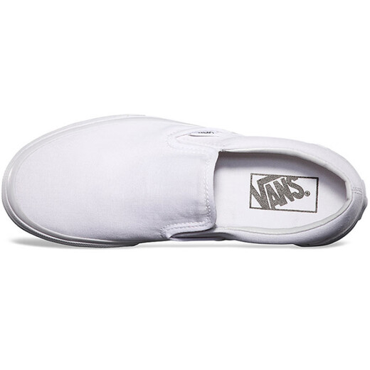 VANSslip-on Classic Casual and simple Low top Canvas shoes Men and women White 34.5