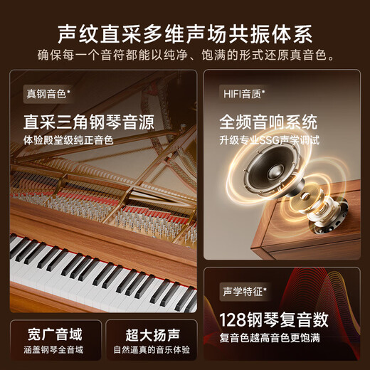 Betsy B351 Electric Piano 88 Keys Heavy Hammer Adult Children Electronic Piano Home Practice Beginner Professional Examination Piano B351-Gravity 88 Keys Wood Grain Black