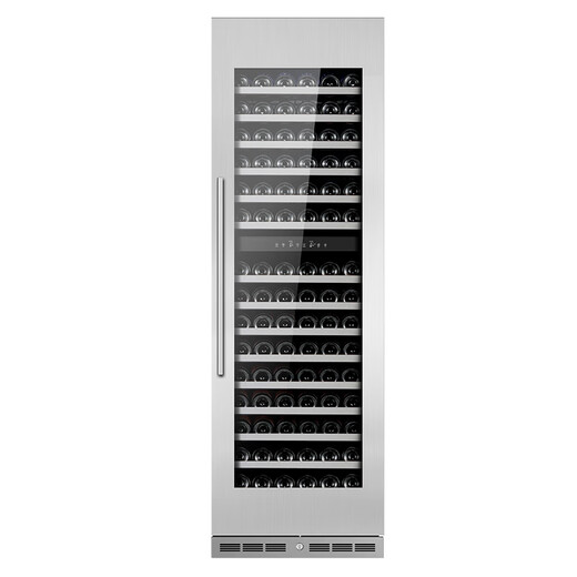 EREMITE 400 depth ultra-thin embedded red wine cabinet constant temperature wine cabinet beverage cabinet tea refrigerator wine storage cabinet sideboard wine cabinet 1.79 meters stainless steel door dual temperature 480 depth 92 bottles
