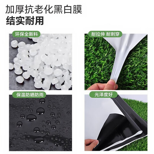 Ligao (LIGAO) thickened black and white film green storage covering edible fungi planting white film pond waterproof plastic greenhouse film 12s wide 2 meters