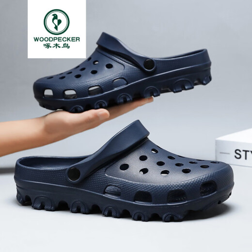 Marca de pájaros carpinteros Primavera y verano de alta gama 2025 Nuevas zapatillas de gran tamaño, sandalias de punta, cordones, zapatos de jardín de gran tamaño, DYH9859 White 47