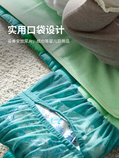 欣IKEAGRONFINK格吕恩芬克婴儿换衣垫婴儿便携式尿布更换垫 可折叠/绿色