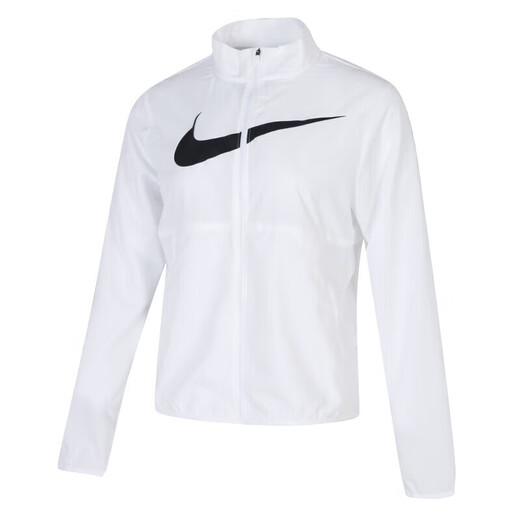 耐克（NIKE）外套女装夏季新款户外健身运动服时尚立领防风休闲夹克 白色 S