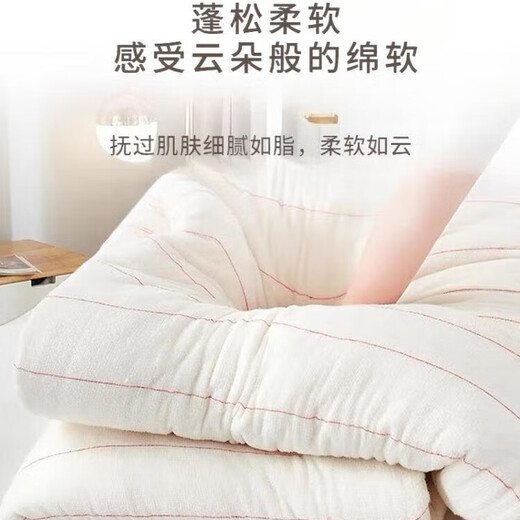 Keruorina Xinjiang first-grade long velvet quilt pure cotton quilt quilt core winter quilt cotton mattress quilt quilt bottom cotton handmade Xinjiang cotton quilt 6Jin [Jin equals 0.5 kg] 150x200cm