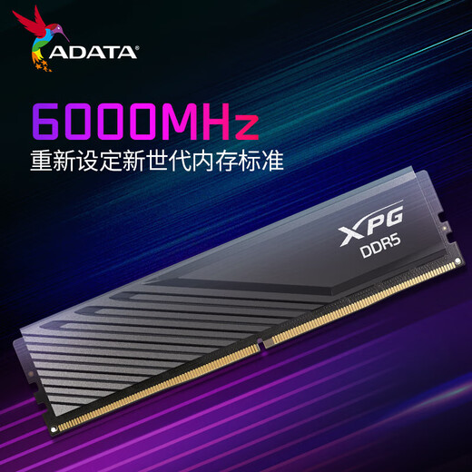 ADATA 24G/48G (24G*2) set DDR5 6000 frequency AI computer accessories desktop memory bar Longyao D500G RGB light bar C28 timing Hynix new Mdie D300/black vest bar 6000 24G C28